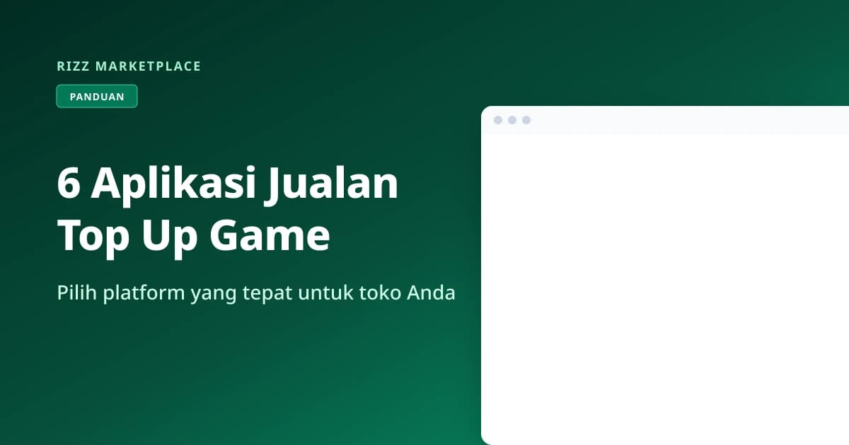 Ilustrasi aplikasi jualan top up game