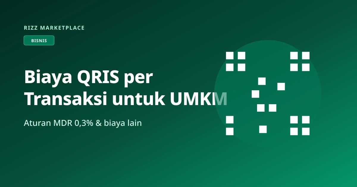 Ilustrasi biaya QRIS per transaksi untuk UMKM