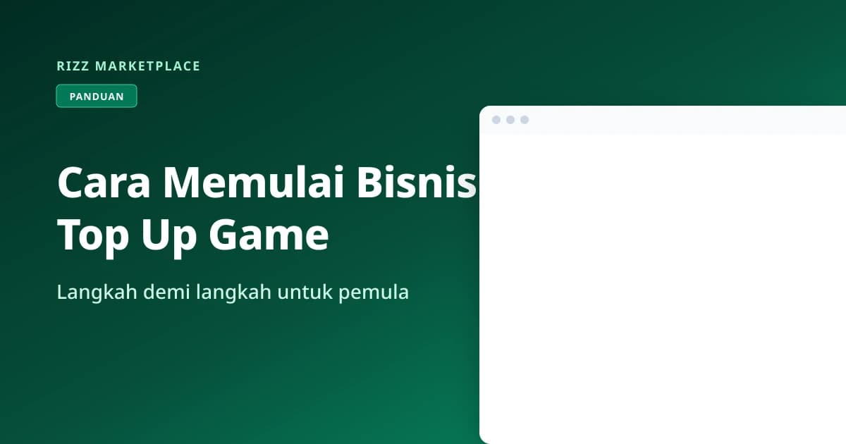 Ilustrasi cara memulai bisnis top up game untuk pemula
